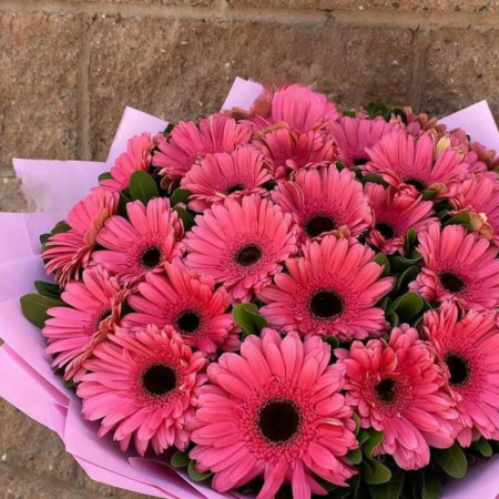 Букет_Летний букет из розовых гербер